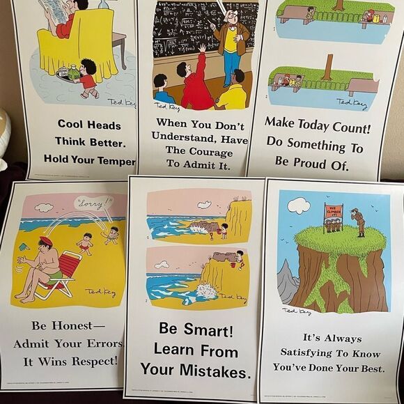 Positive Attitude 1980’s Posters Think Ahead Do The Right Thing set of 6! - Picture 14 of 15